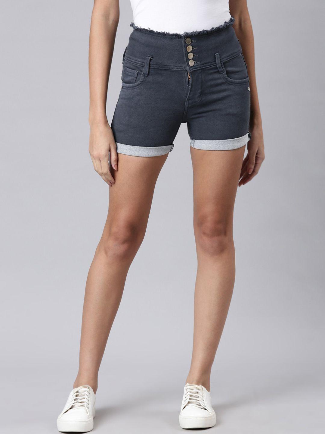showoff-women-slim-fit-denim-shorts