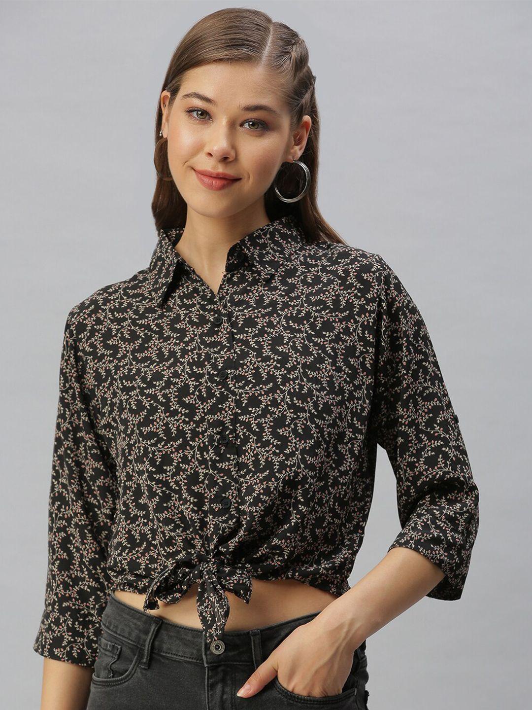 showoff  floral printed regular fit casual shirt