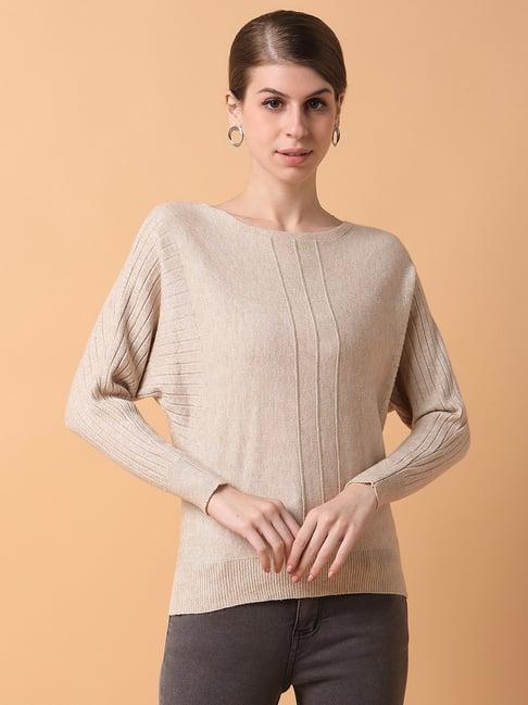 showoff beige regular fit top