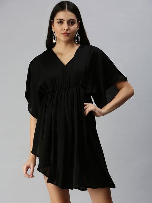 showoff black a line dress