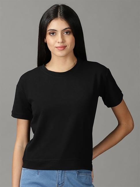 showoff black cotton t-shirt