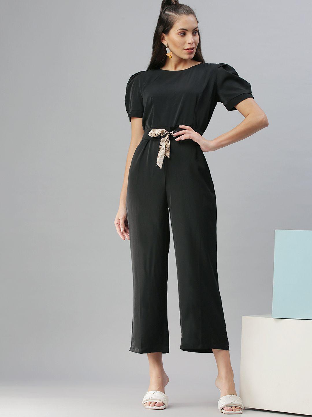 showoff black culotte jumpsuit