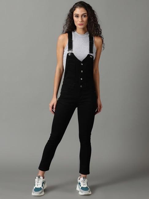 showoff black dungaree