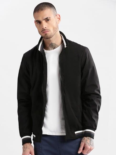 showoff black slim fit jacket