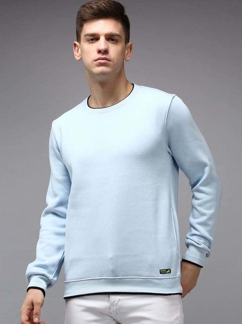 showoff blue cotton regular fit sweatshirt