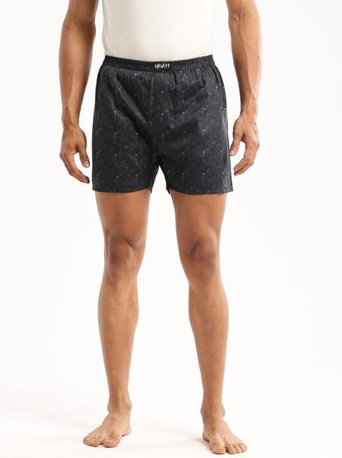 showoff charcoal slim fit printed boxers