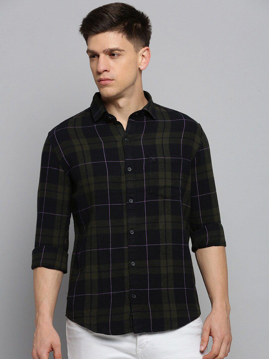 showoff classic tartan checks checked cotton casual shirt