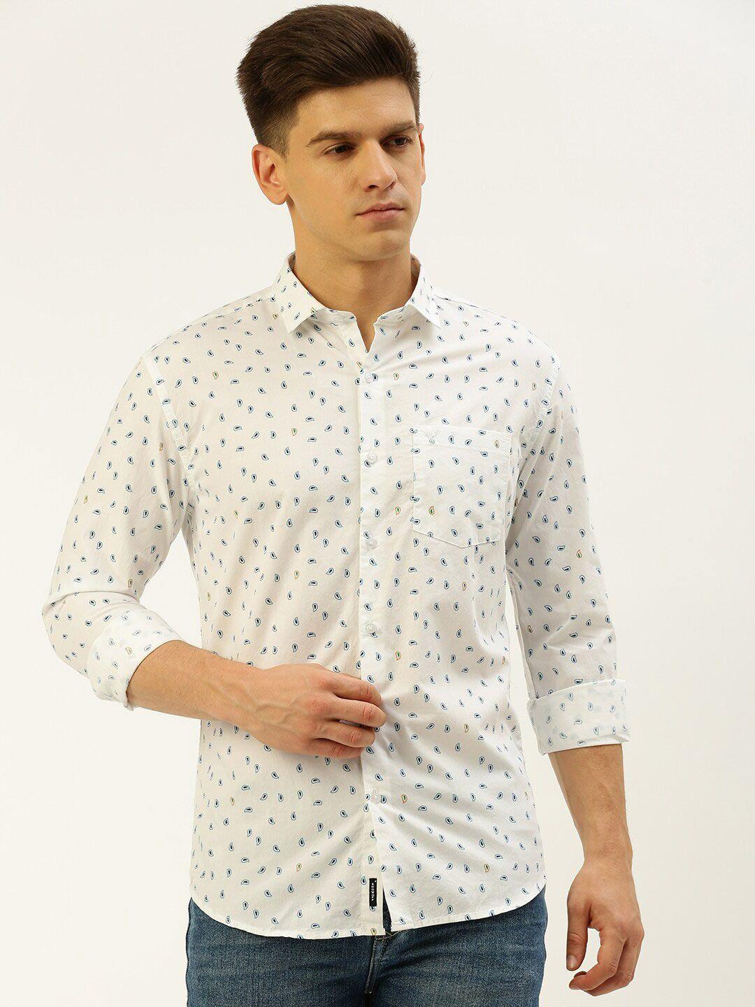 showoff comfort conversational printed cotton shirt