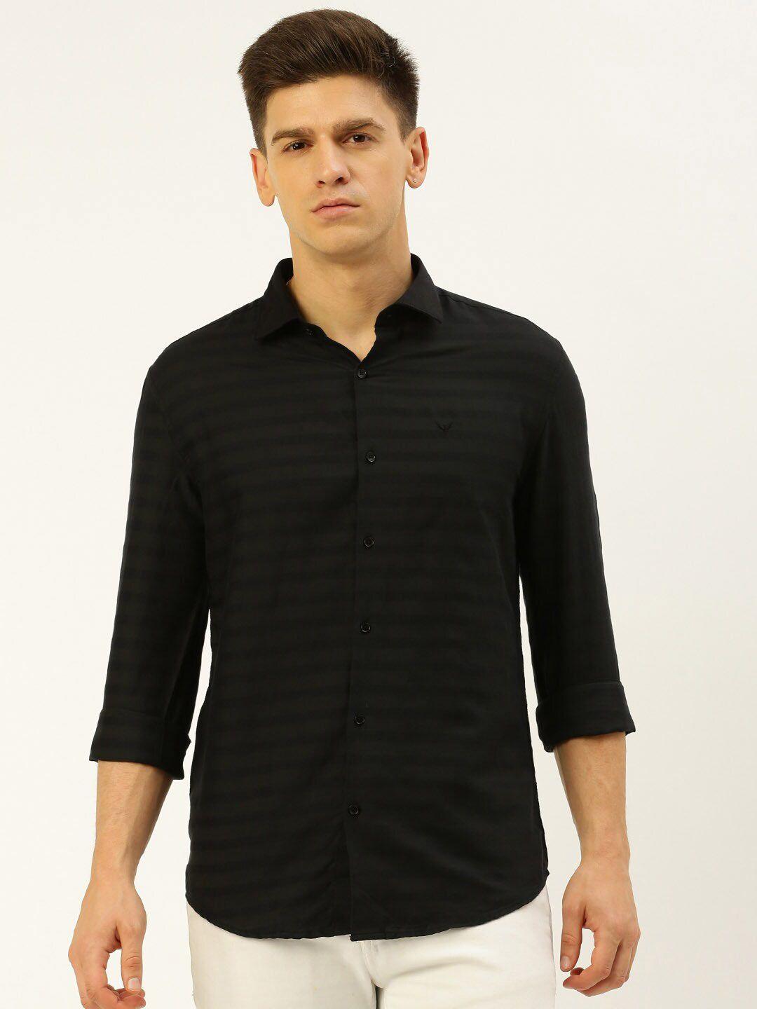 showoff comfort horizontal stripes cotton casual shirt