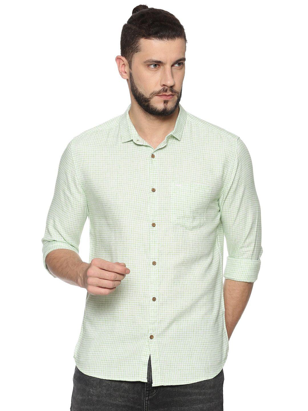 showoff comfort opaque checked casual shirt