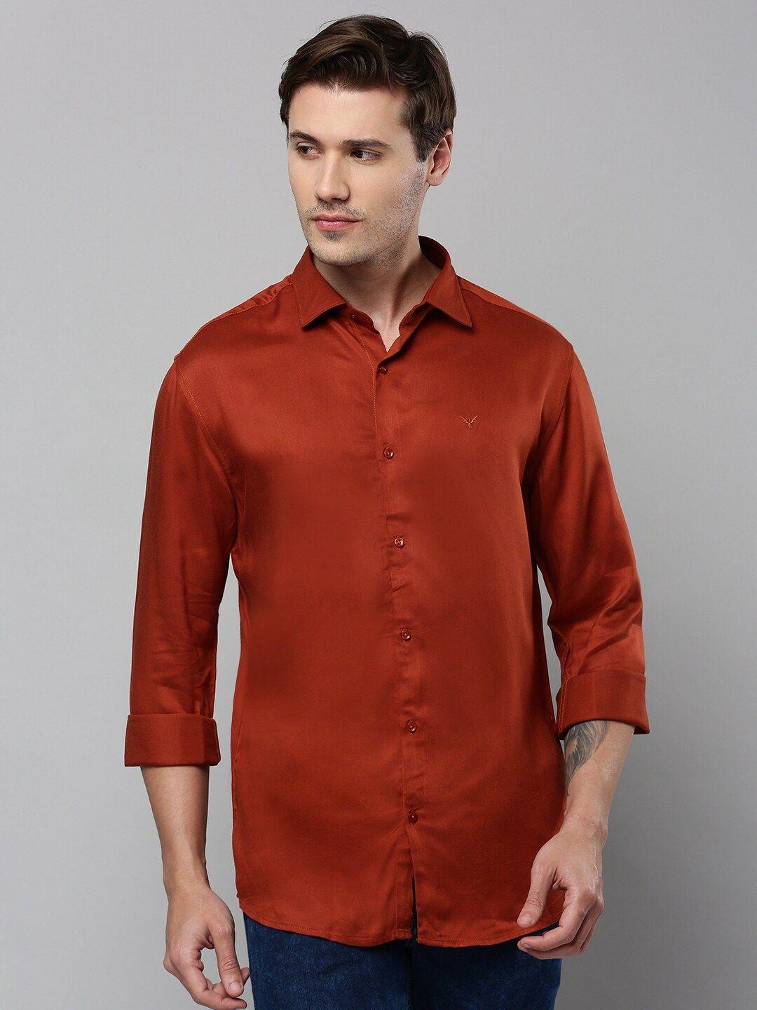 showoff comfort spread collar cotton casual shirt