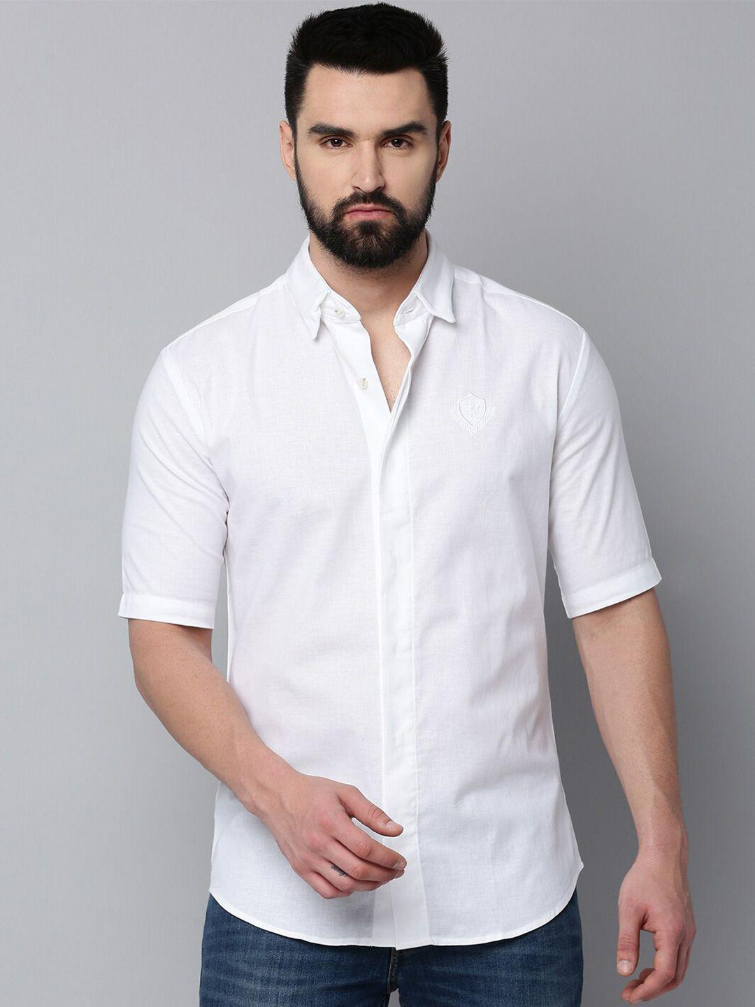 showoff comfort spread collar cotton casual shirt