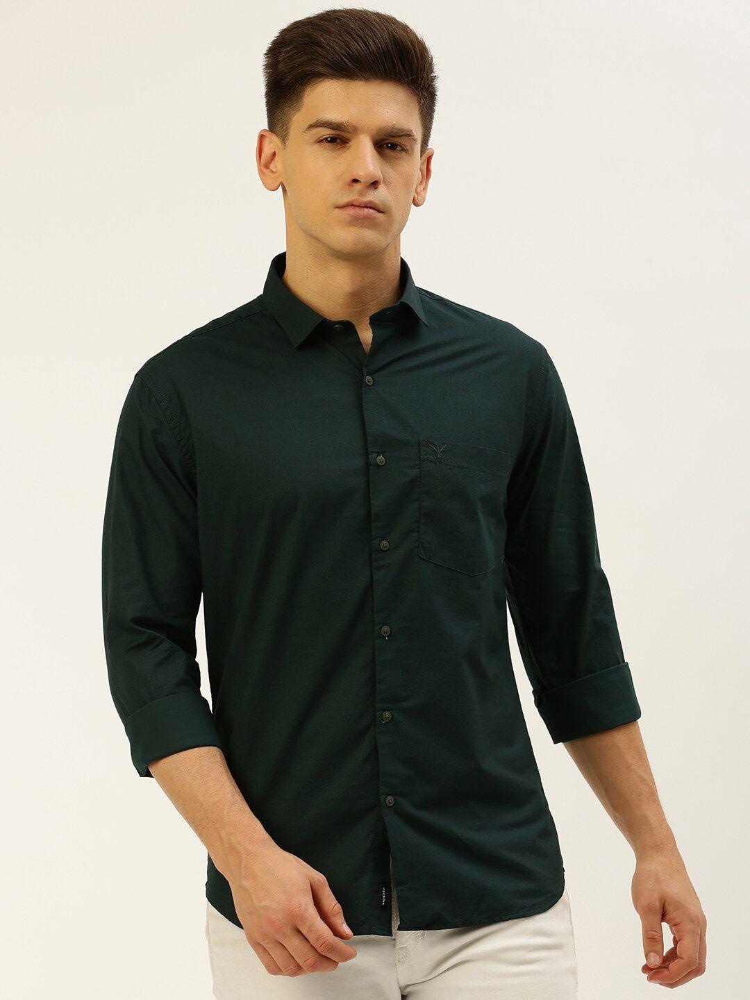 showoff comfort spread collar cotton casual shirt