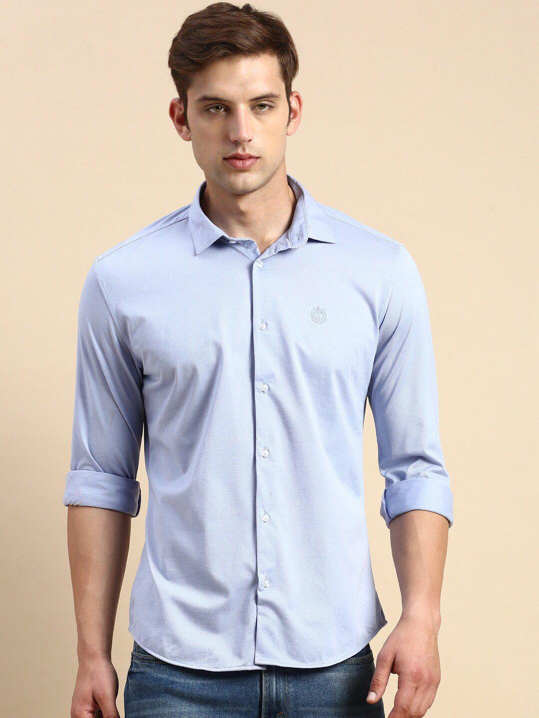 showoff comfort spread collar cotton shirt