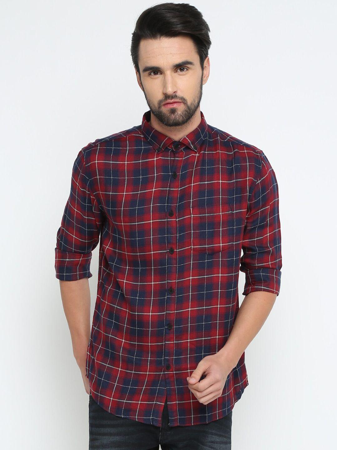 showoff comfort tartan checked casual shirt