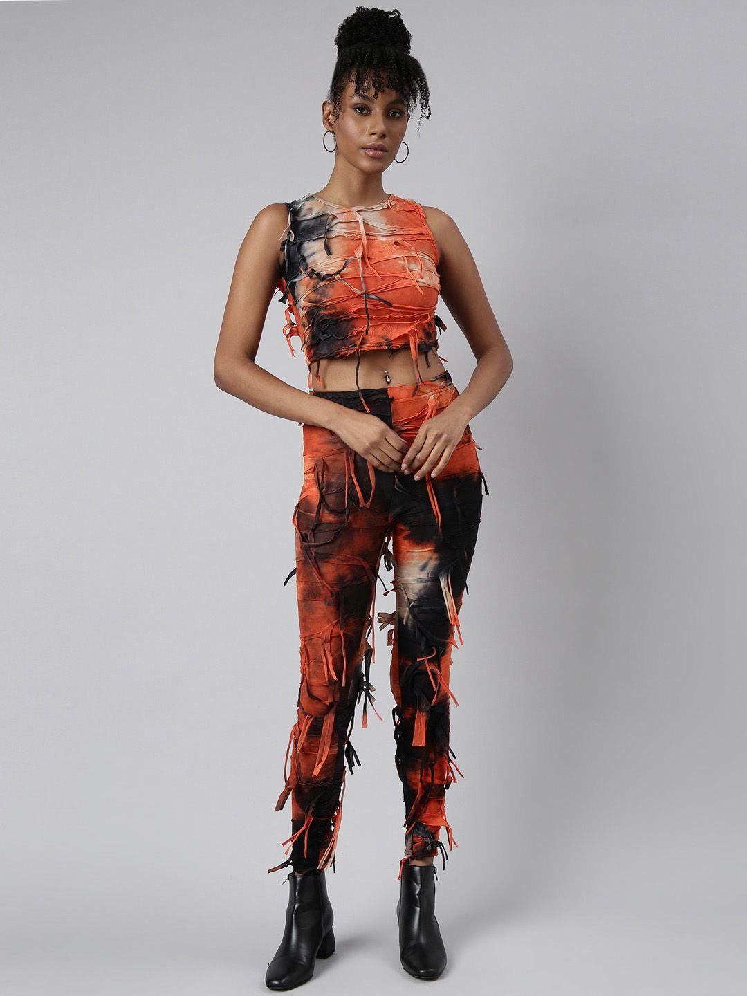 showoff dyed top with trousers