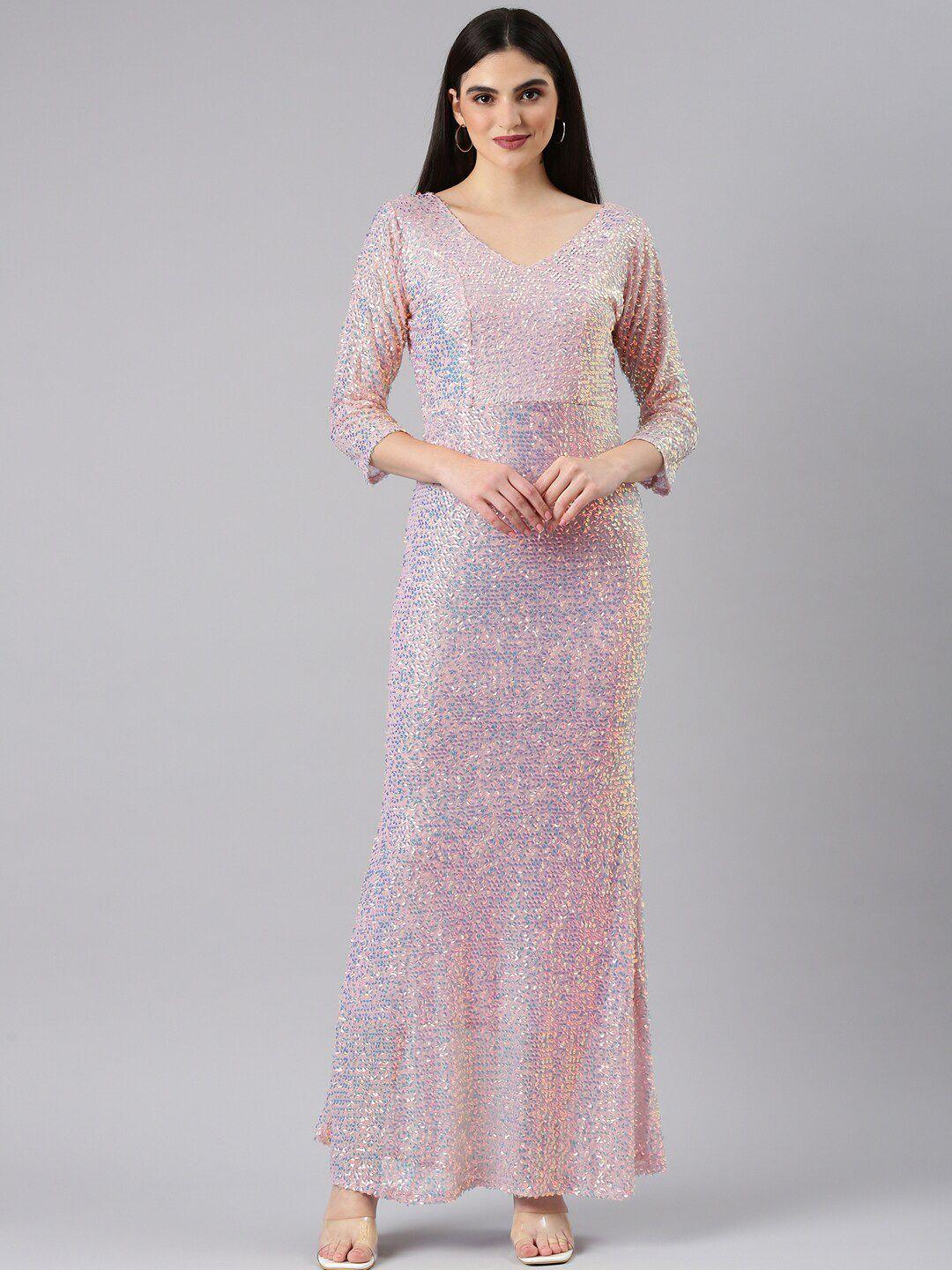 showoff embellished sequinned maxi dress