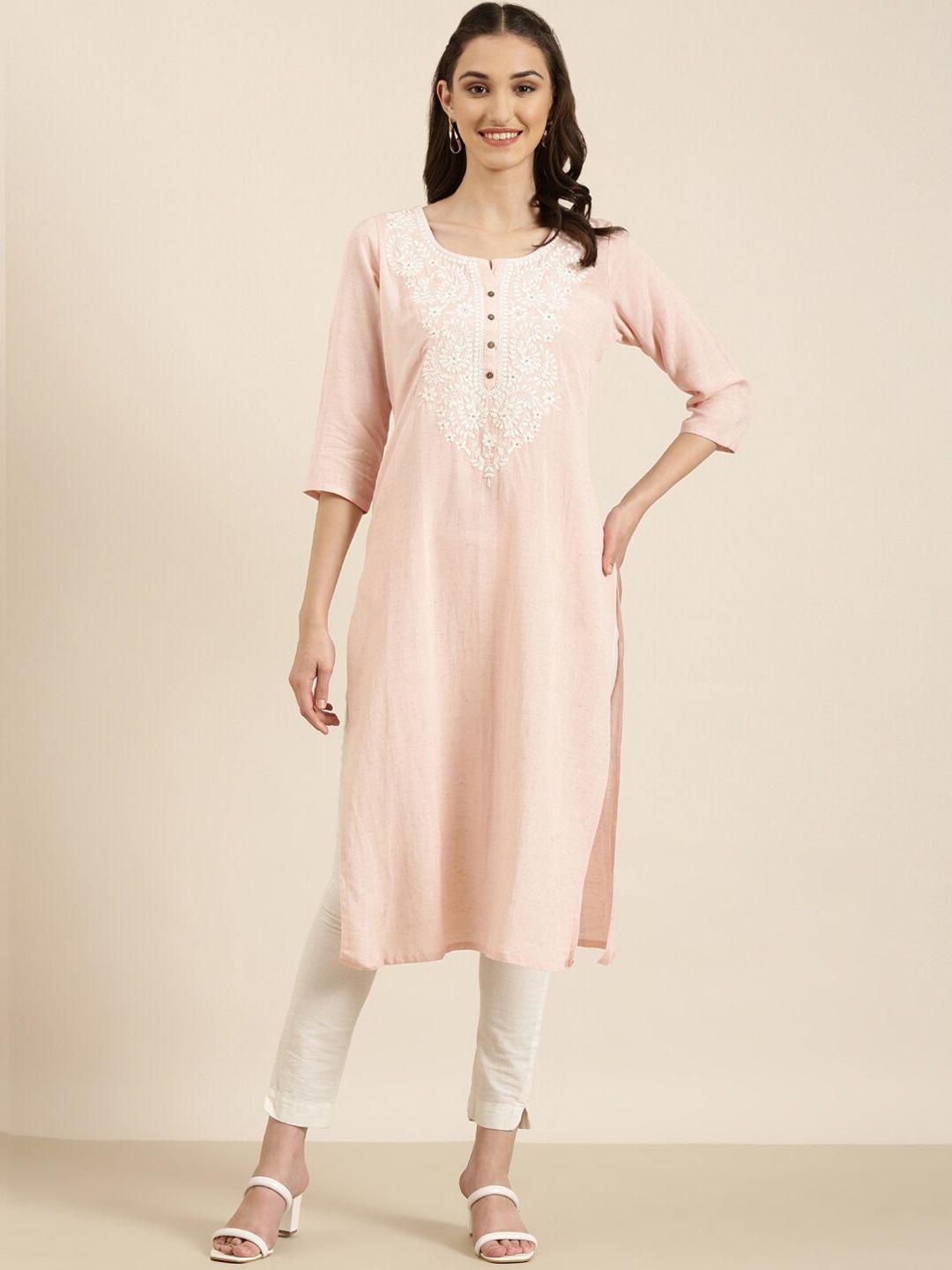 showoff embroidered thread work kurta