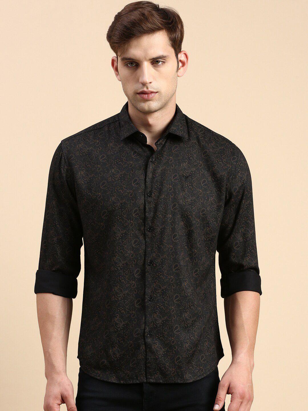 showoff ethnic motifs printed comfort slim fit cotton casual shirt