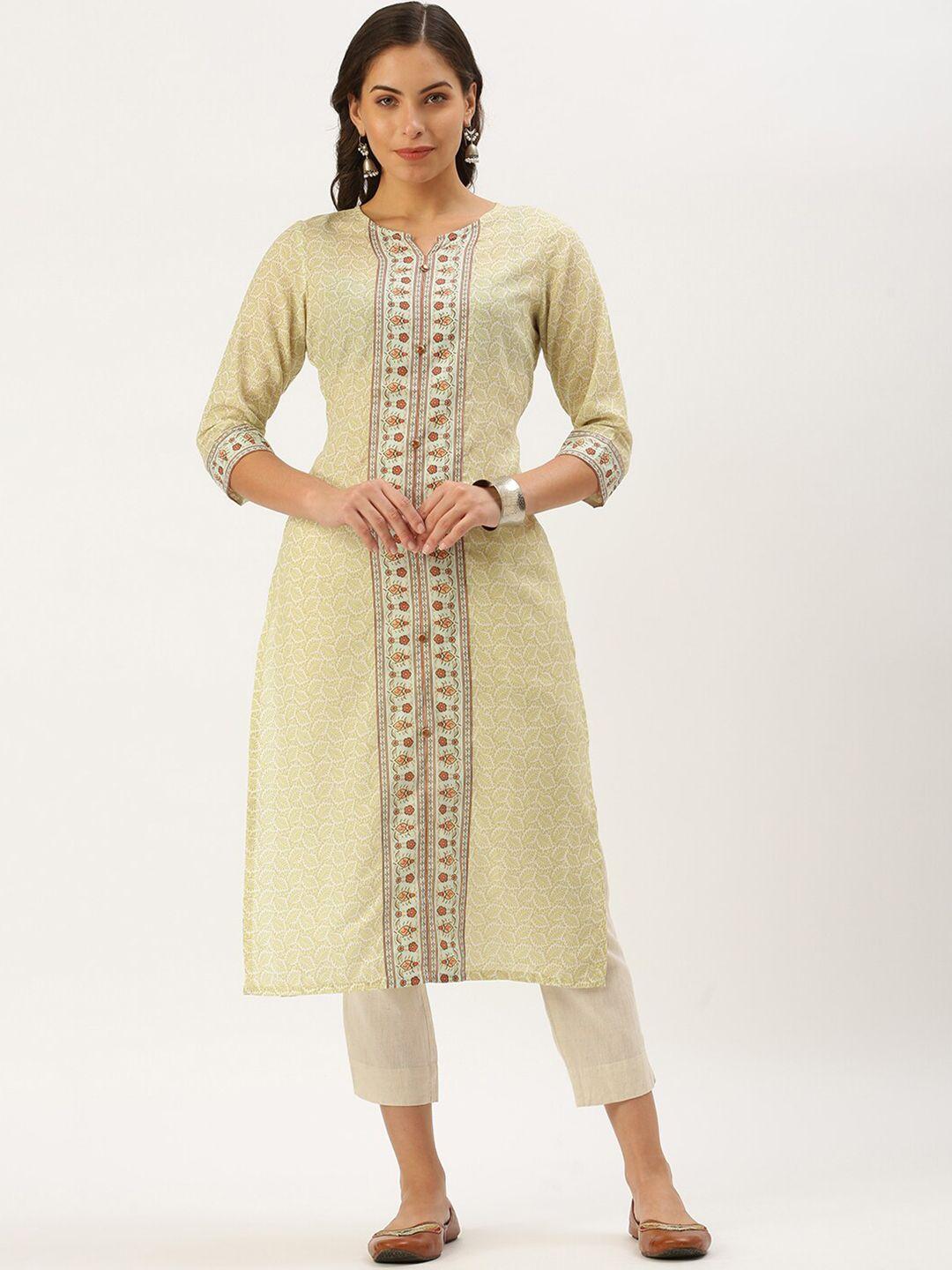 showoff ethnic motifs printed cotton kurta