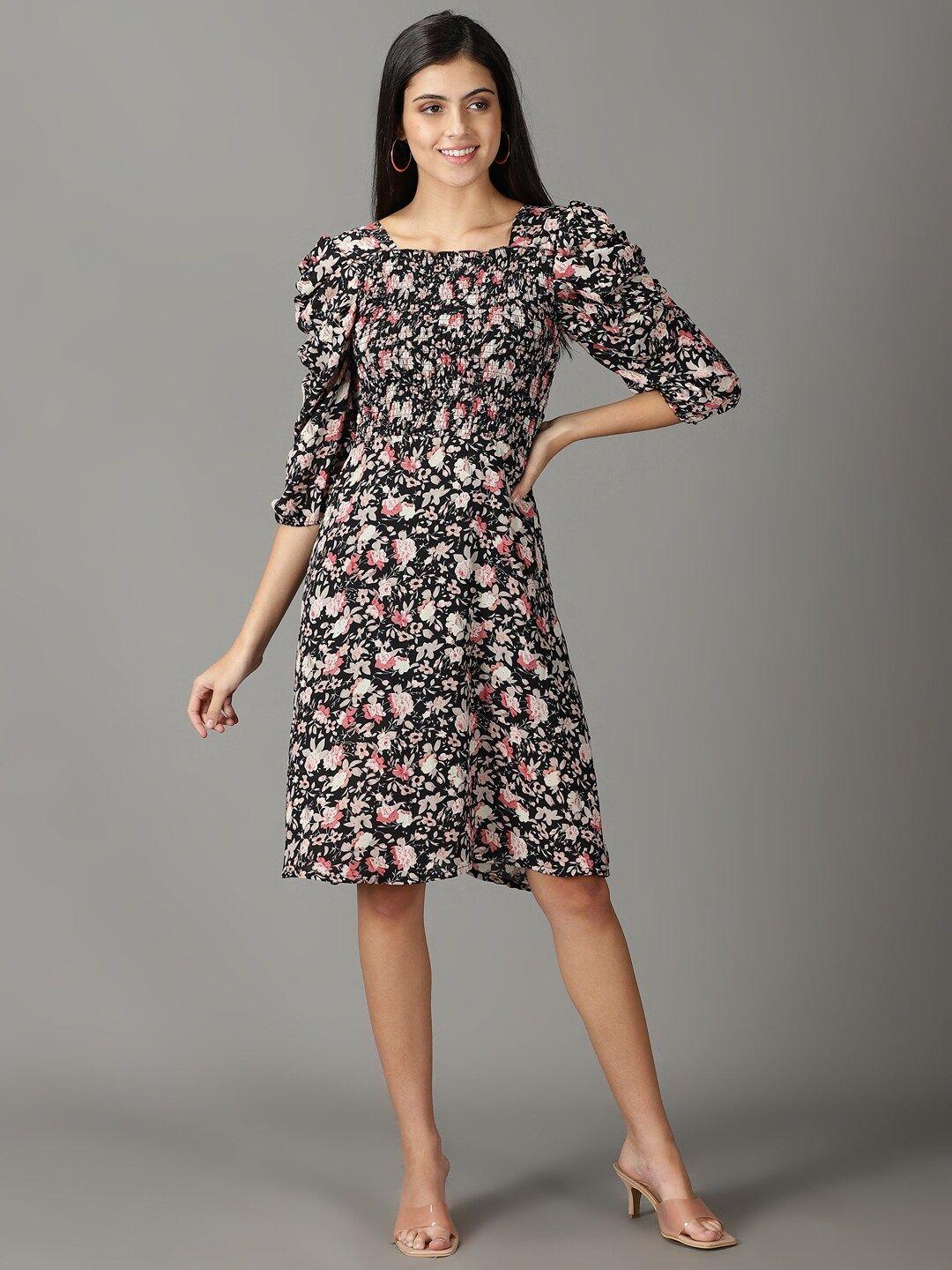 showoff floral a-line dress