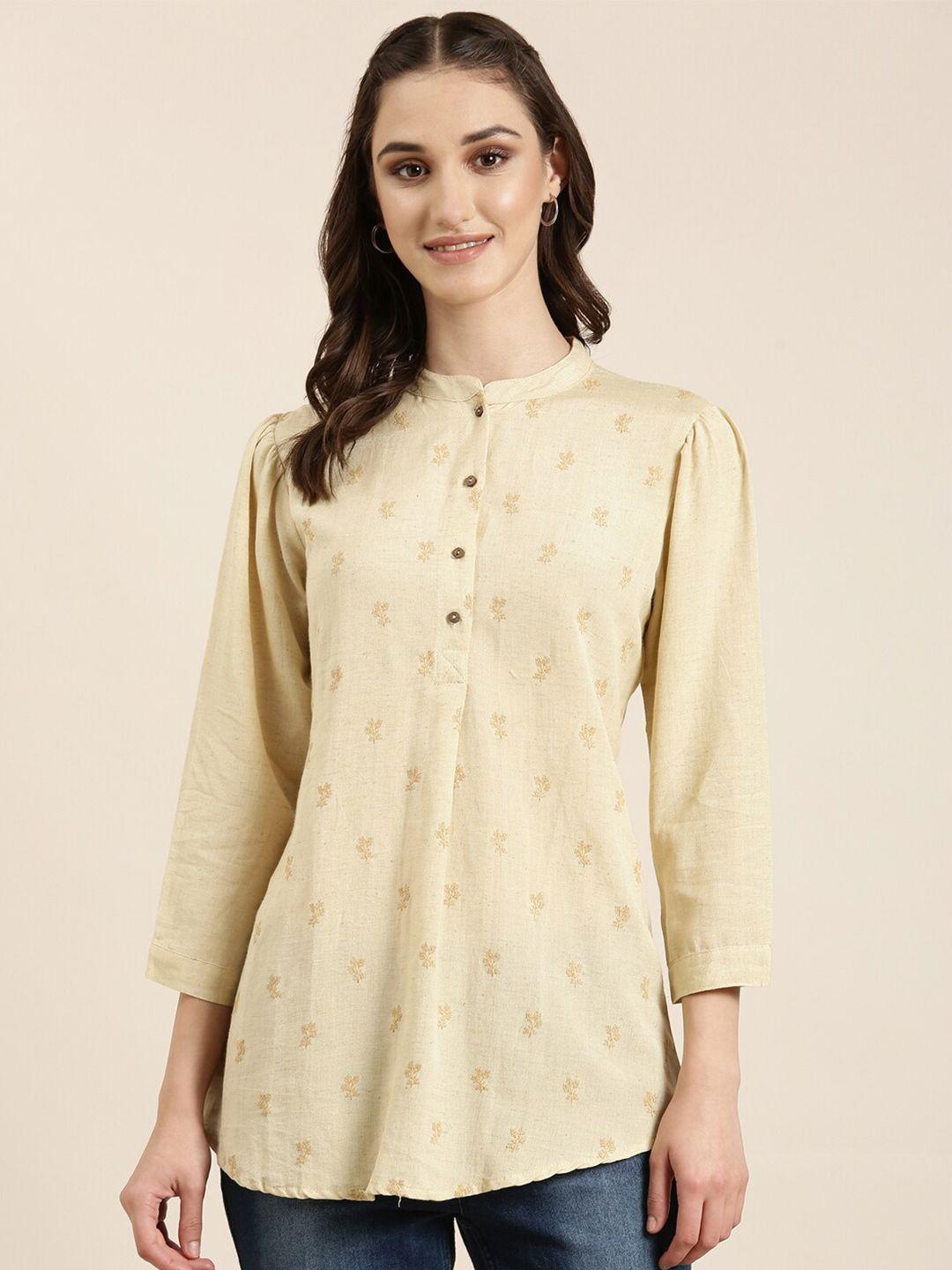 showoff floral embroidered thread work kurti