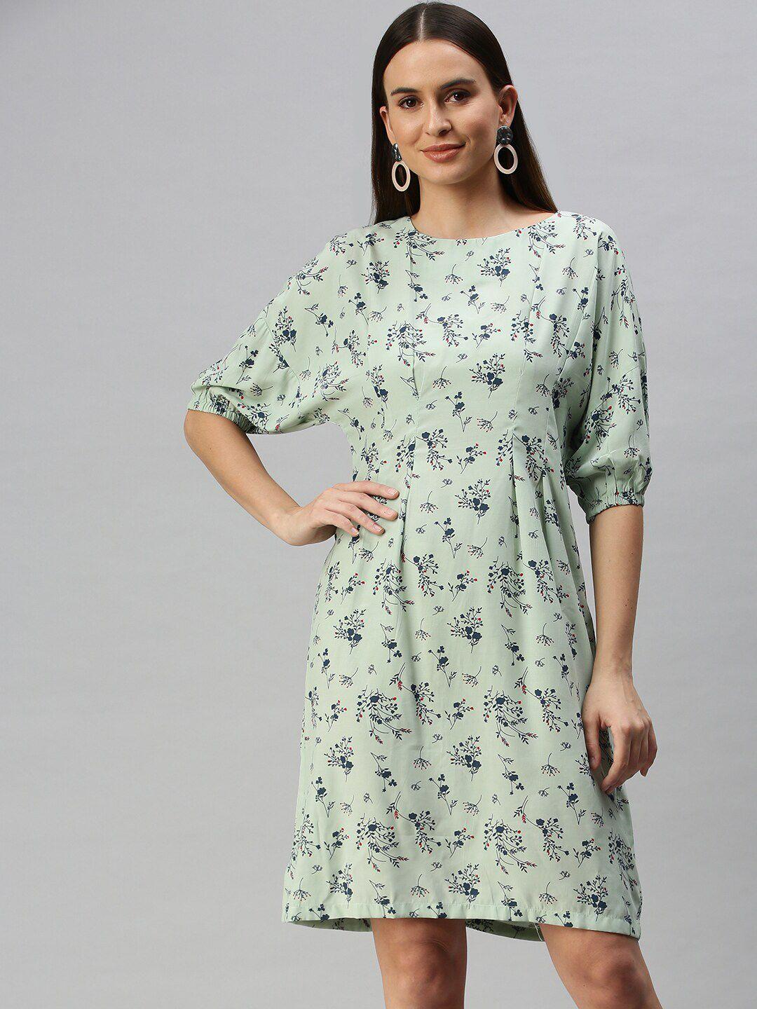 showoff floral printed a-line dress