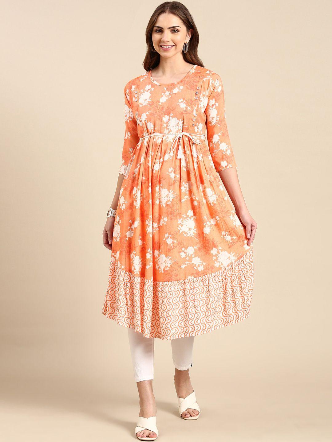 showoff floral printed anarkali kurta