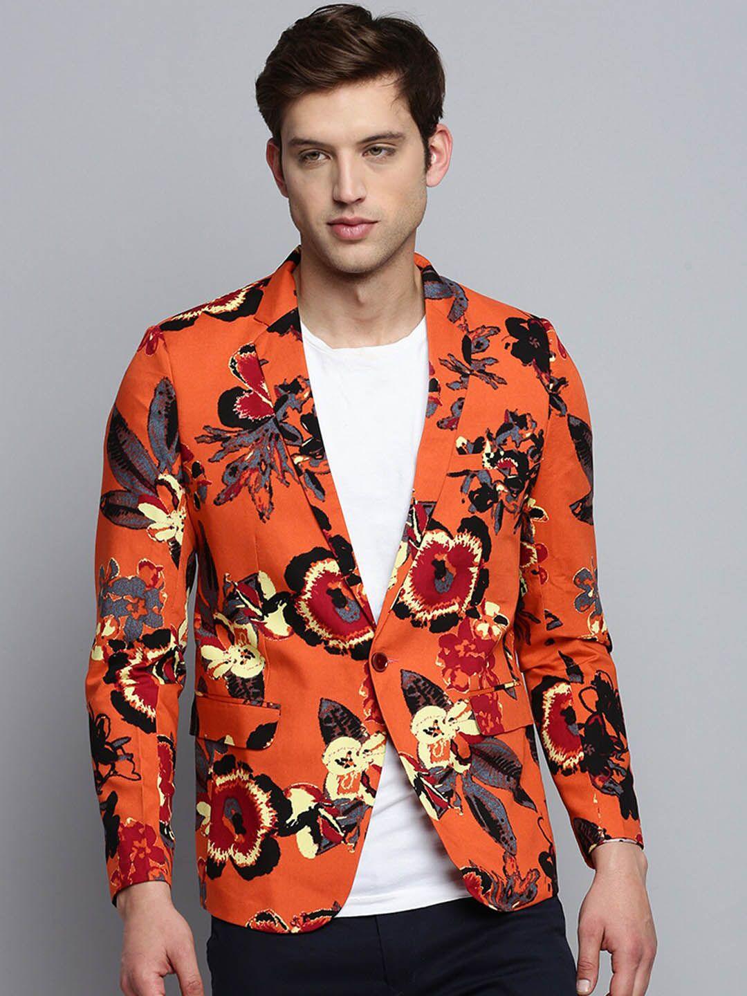 showoff floral printed single-breasted blazer