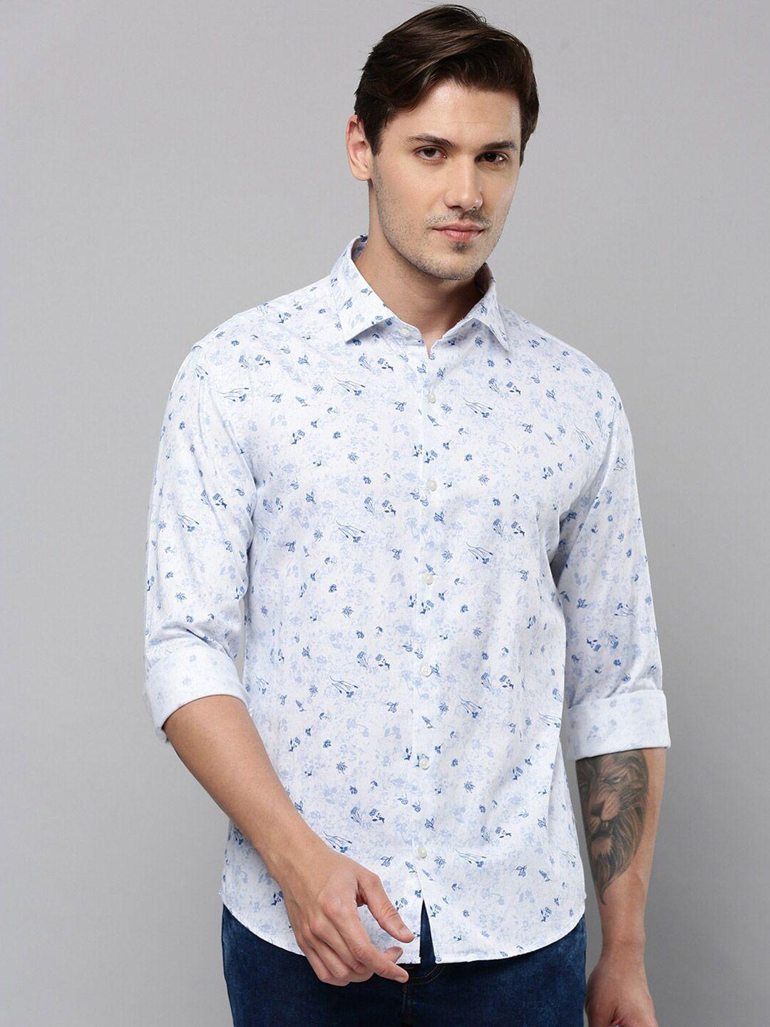 showoff floral printed spread collar comfort cotton casual shirt
