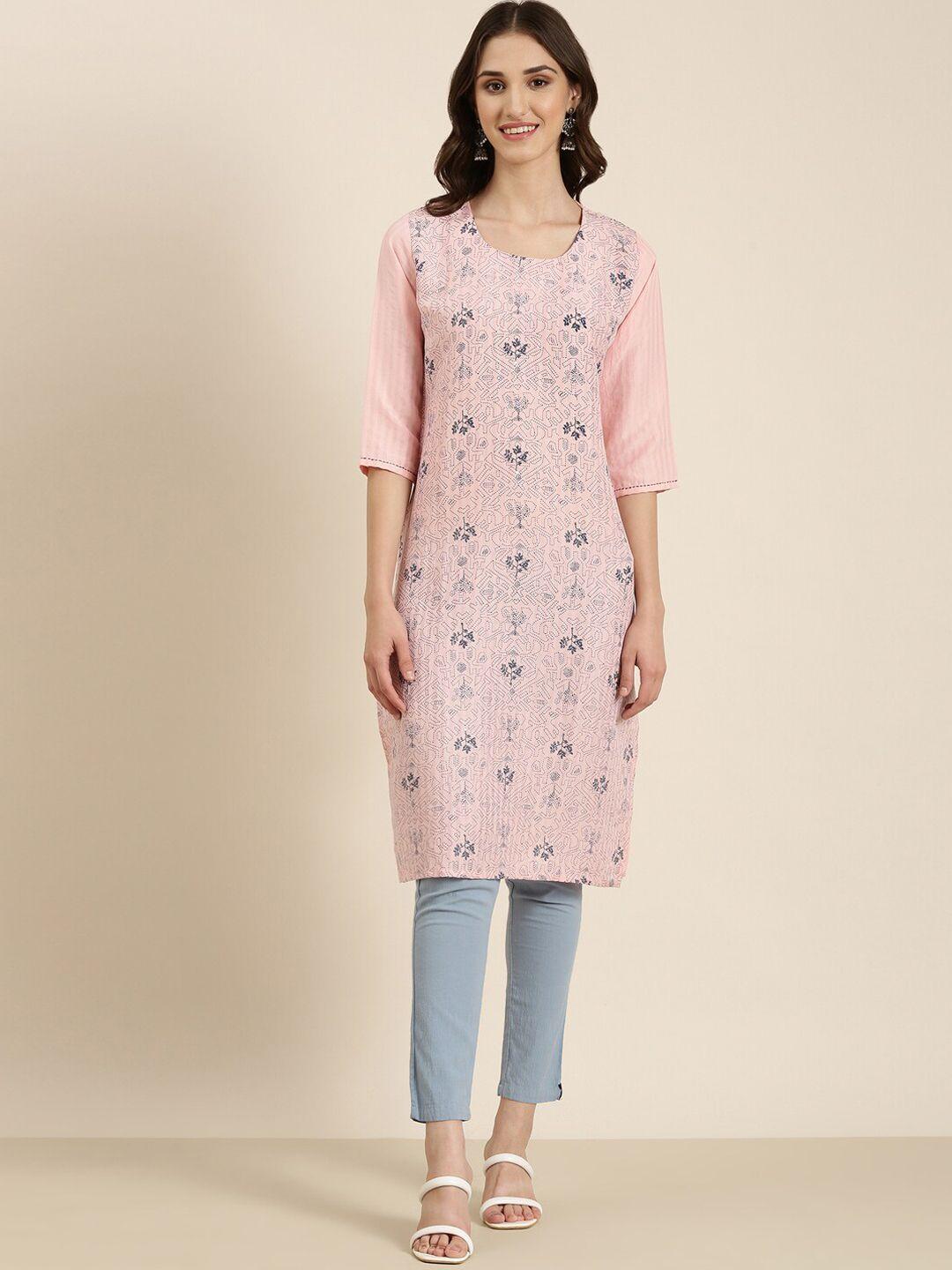 showoff floral printed straight kurta