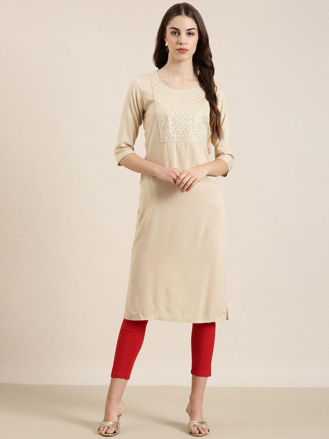 showoff geometric embellished kurta