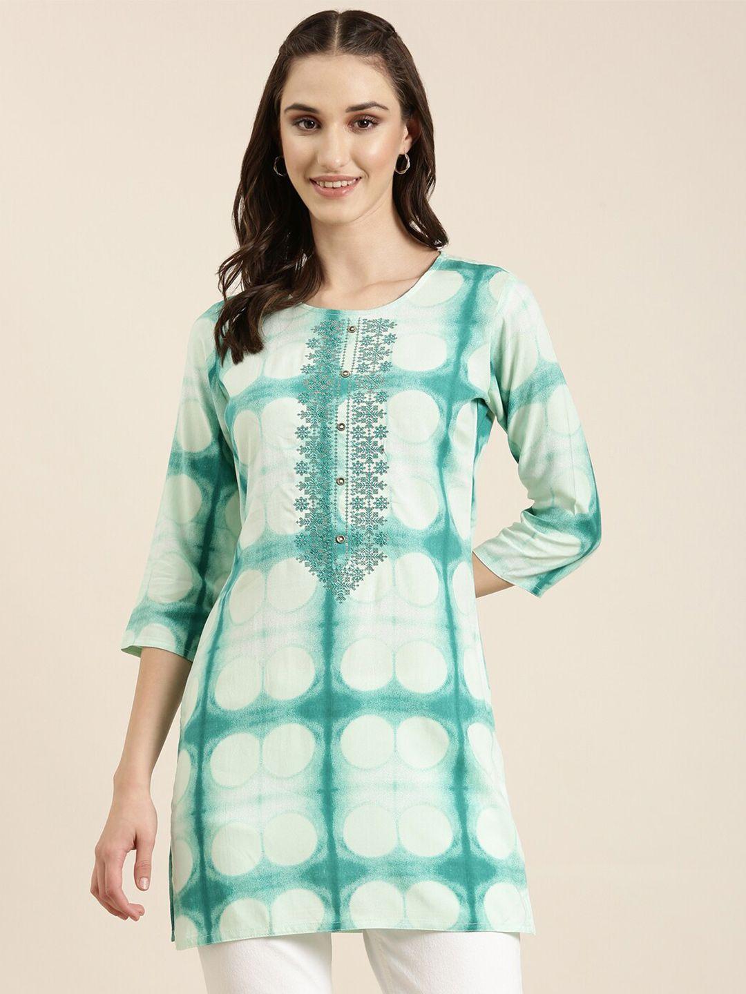 showoff geometric printed straight kurti