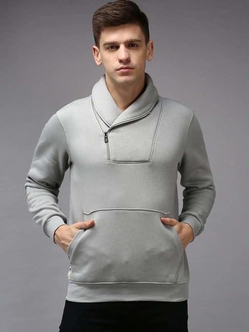 showoff grey cotton regular fit sweatshirt