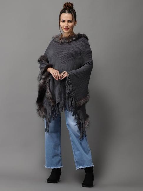 showoff grey poncho