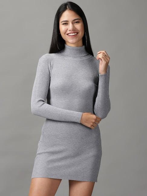 showoff grey shift dress