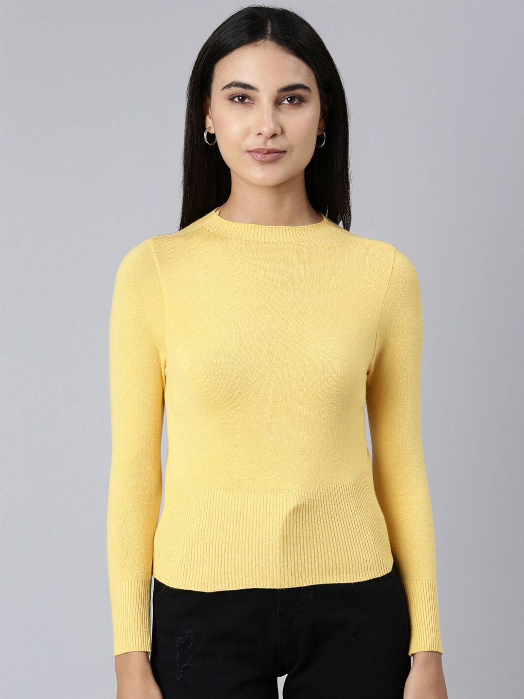 showoff high neck regular crop top