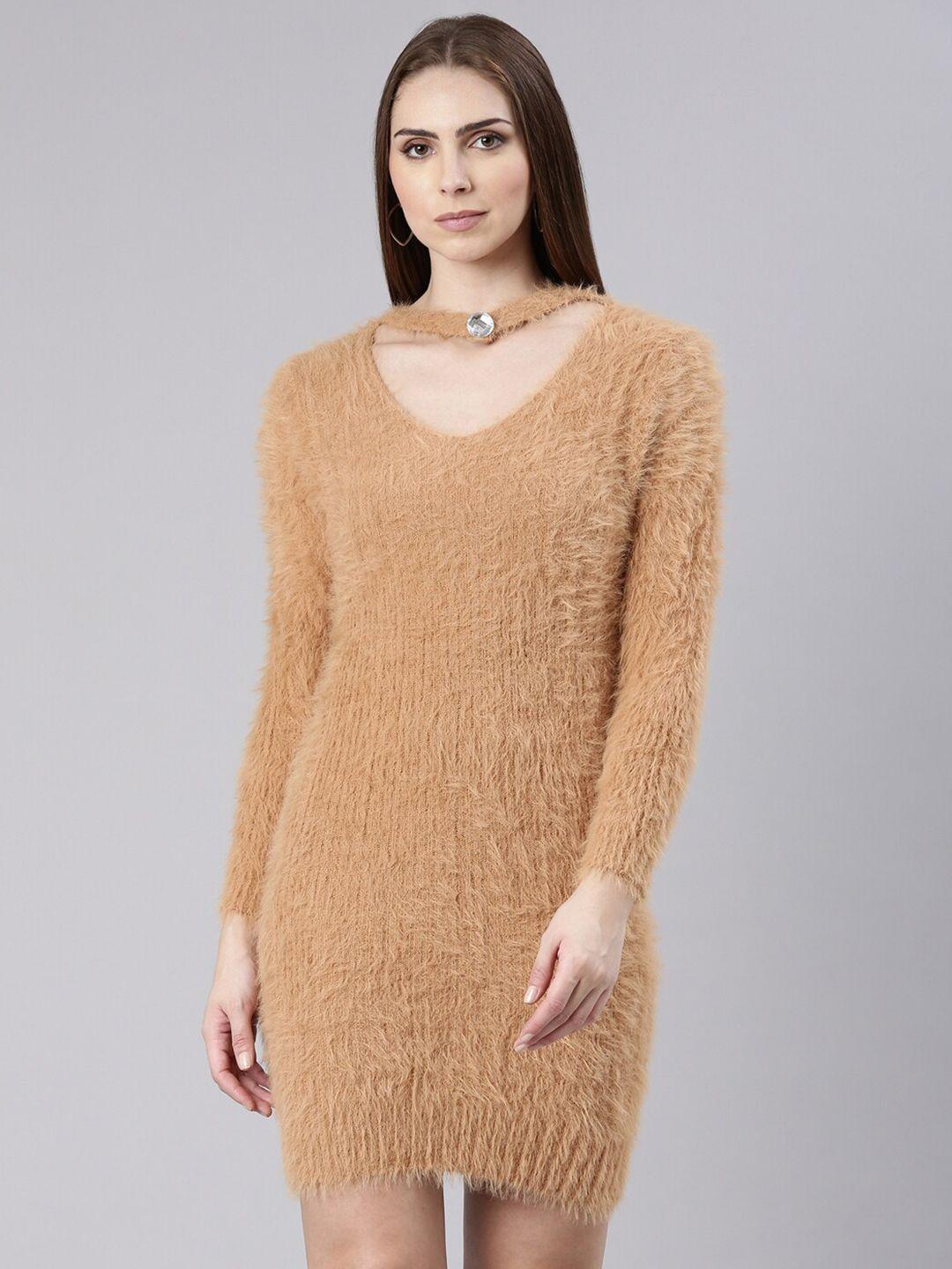 showoff knits acrylic bodycon dress