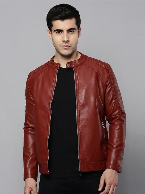 showoff maroon comfort fit jacket