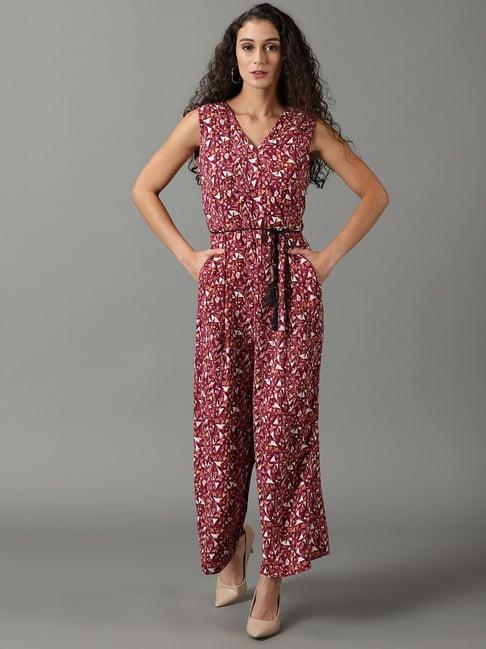 showoff mauve printed jumpsuit