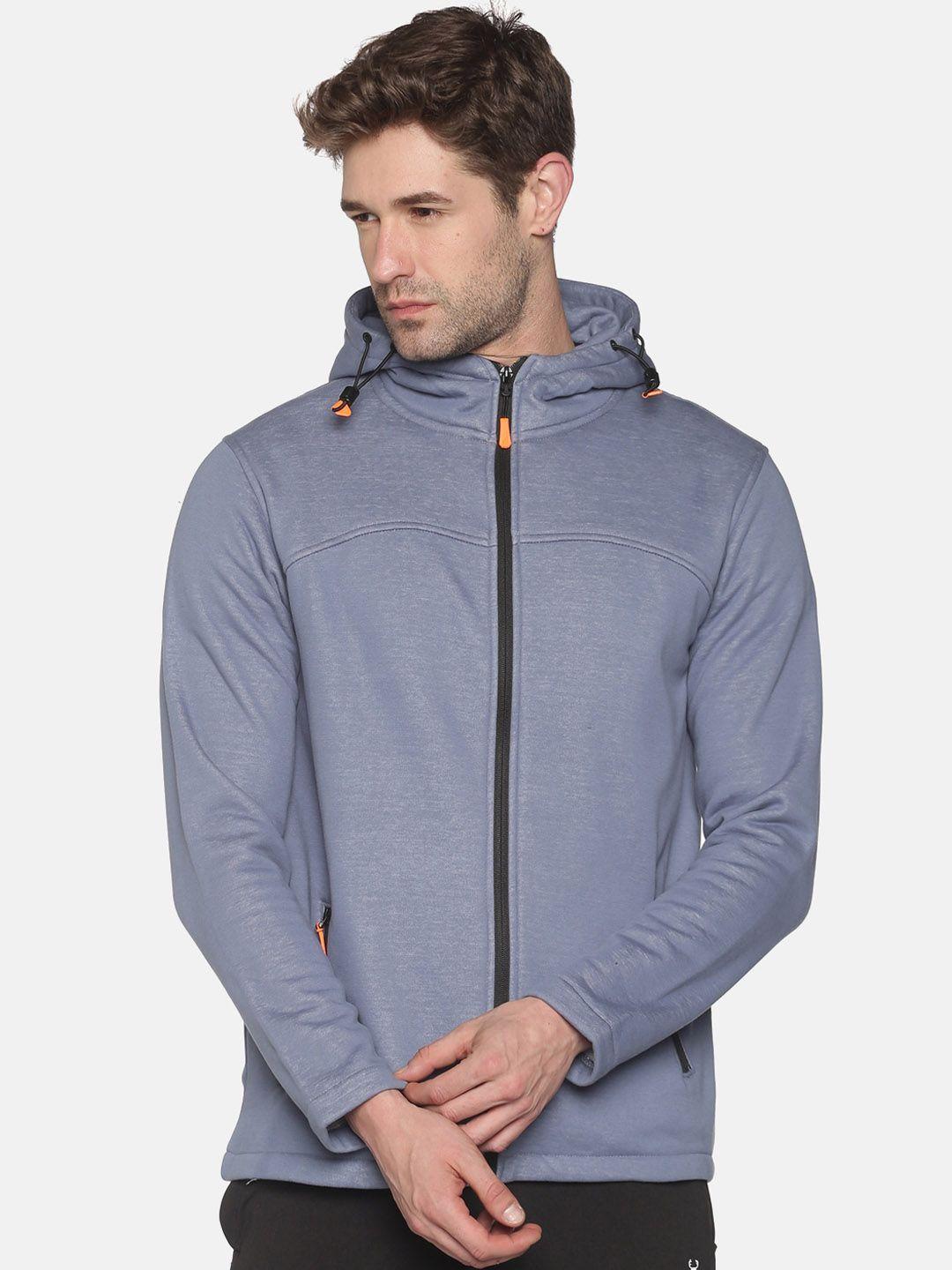 showoff men blue hooded sweatshirt