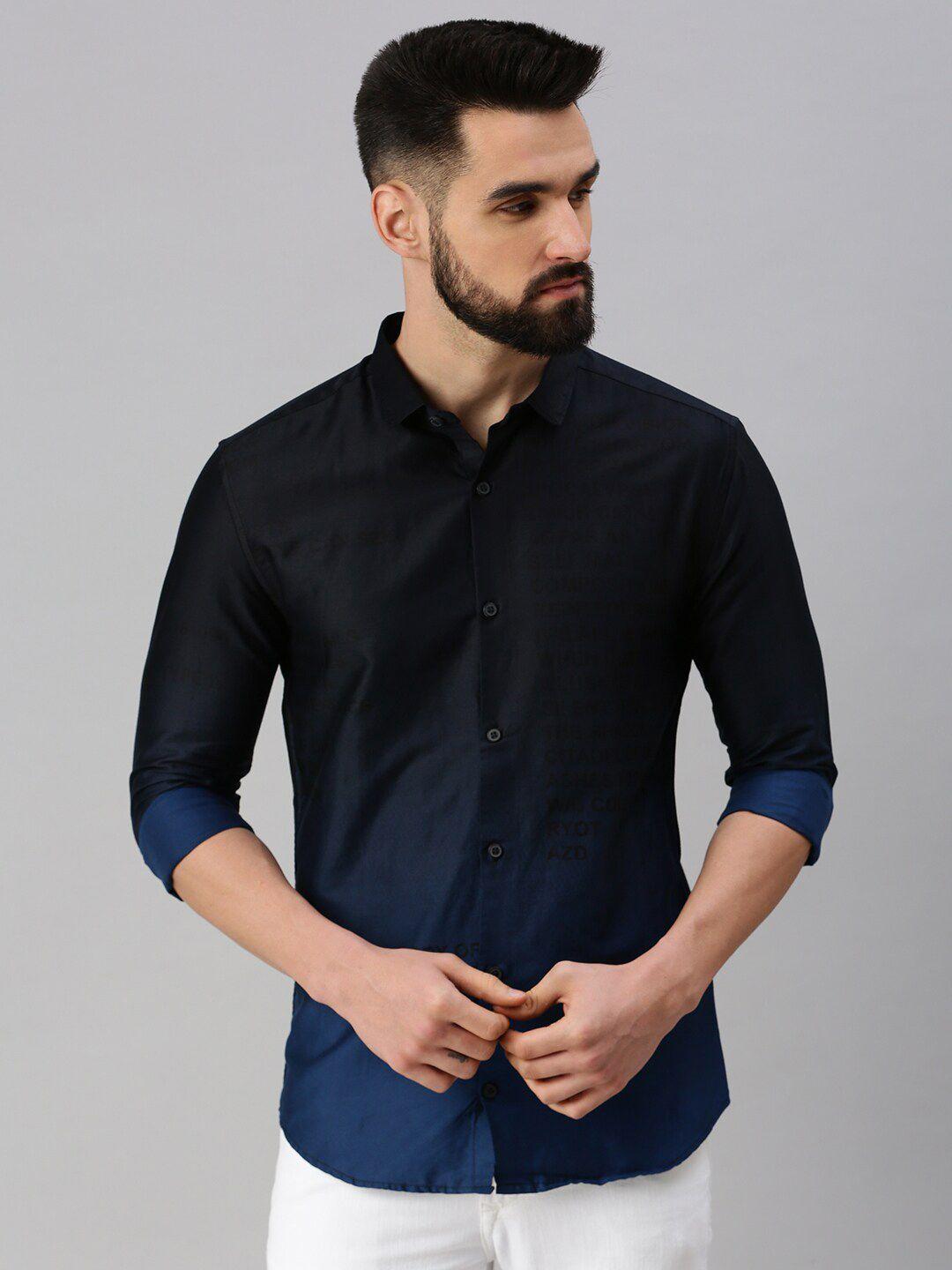 showoff men comfort printed casual shirt