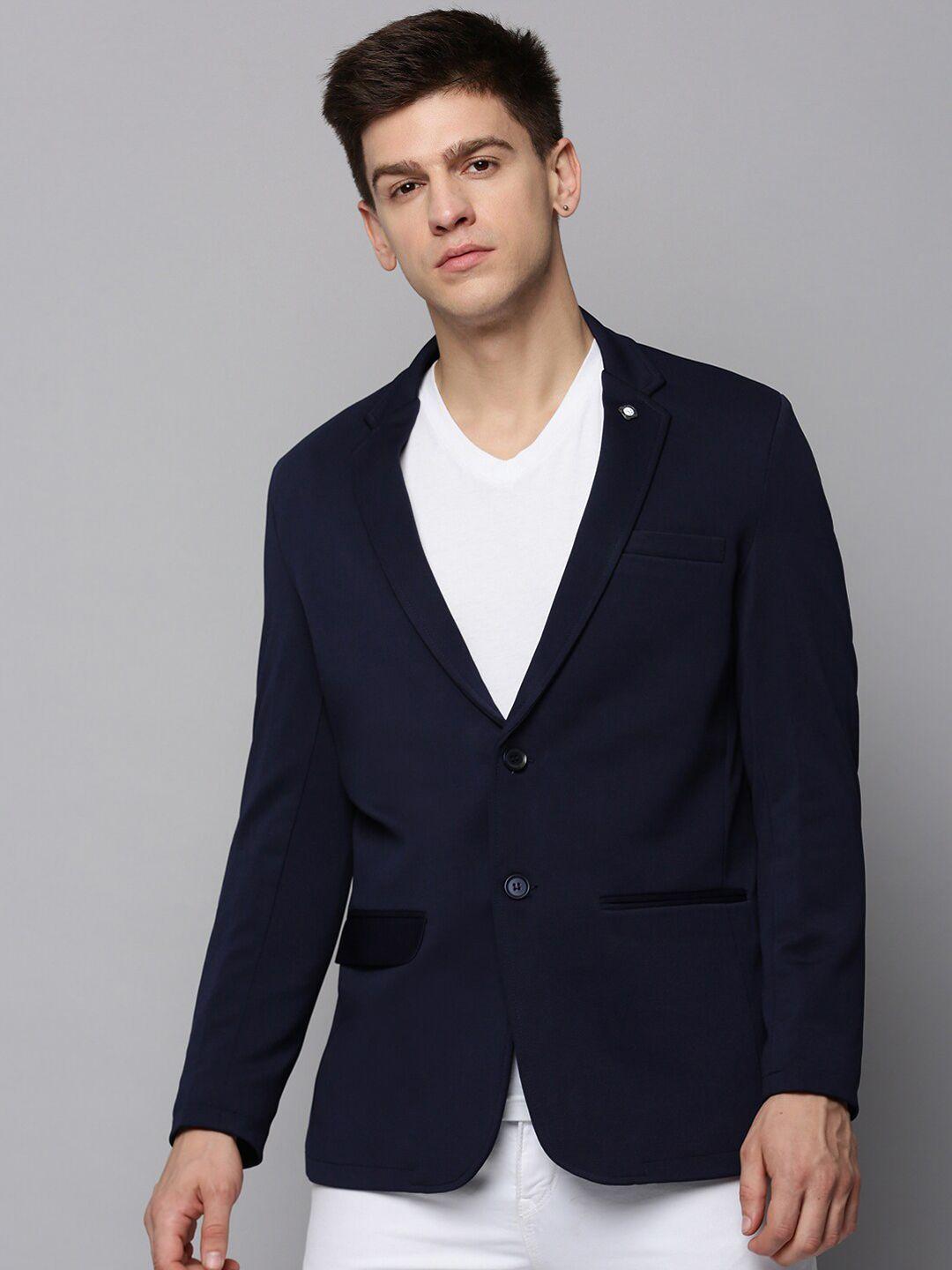 showoff men cotton single-breasted casual blazers