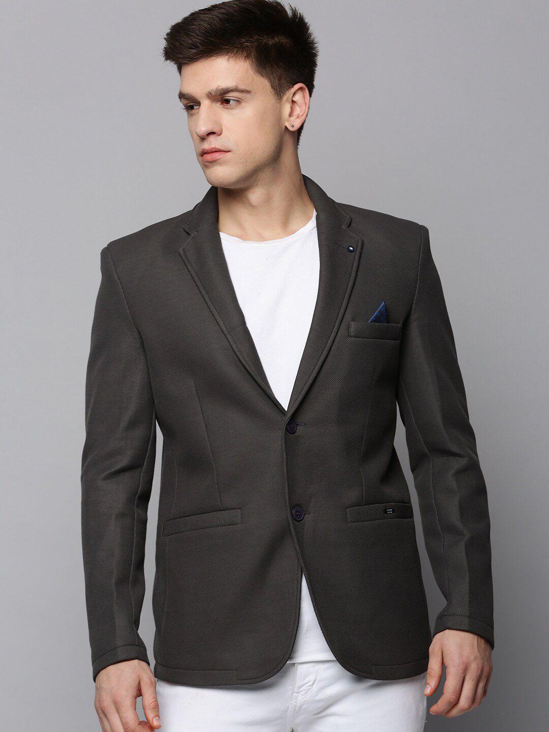 showoff men open front cotton casual blazers