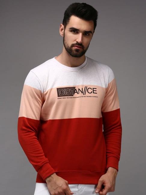 showoff multi cotton regular fit colour block sweatshirt