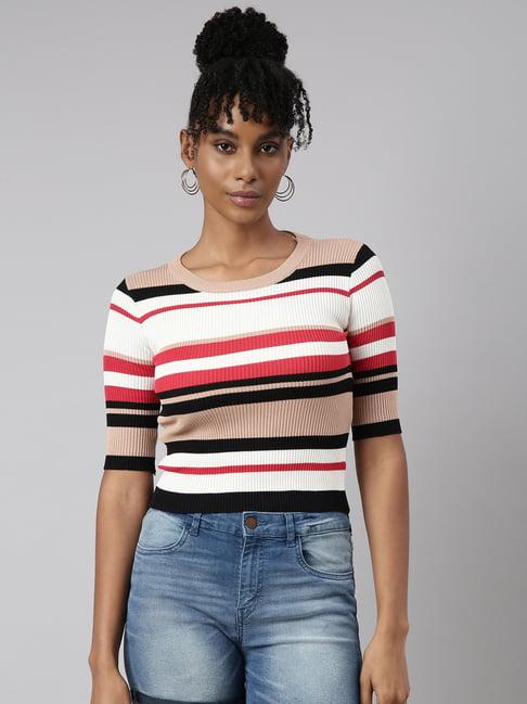 showoff multicolor striped top