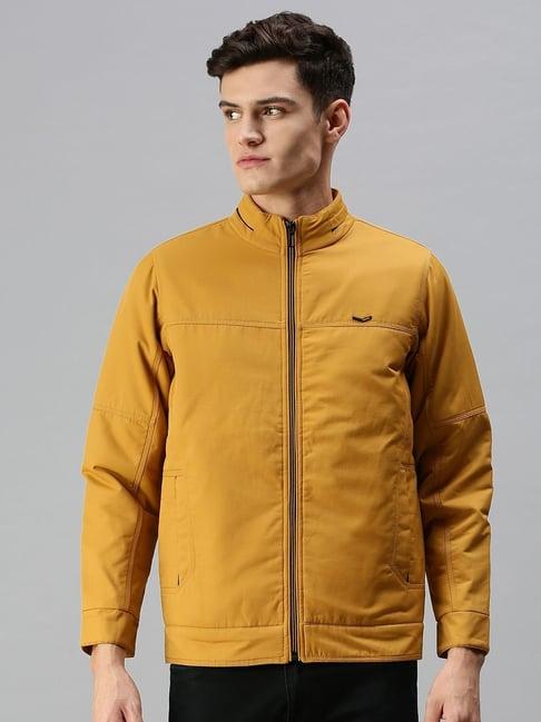 showoff mustard slim fit jackets