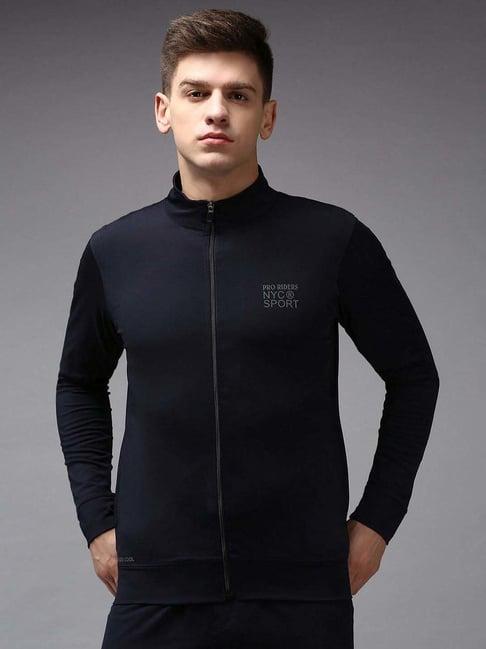 showoff navy blue regular fit sweatshirt