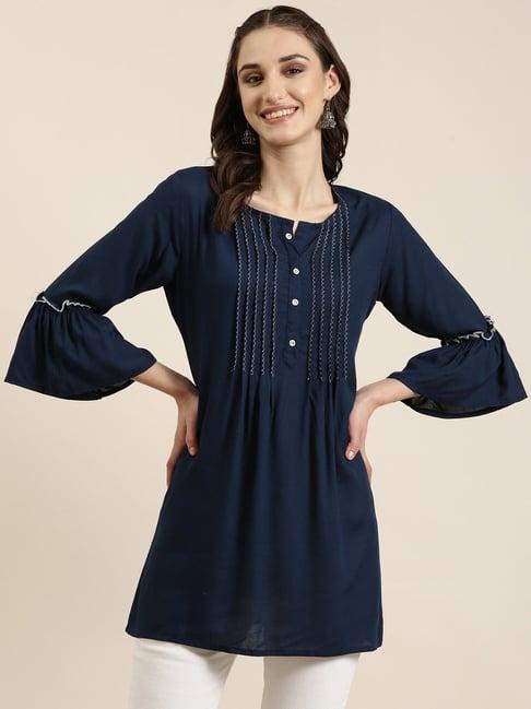 showoff navy regular fit kurti