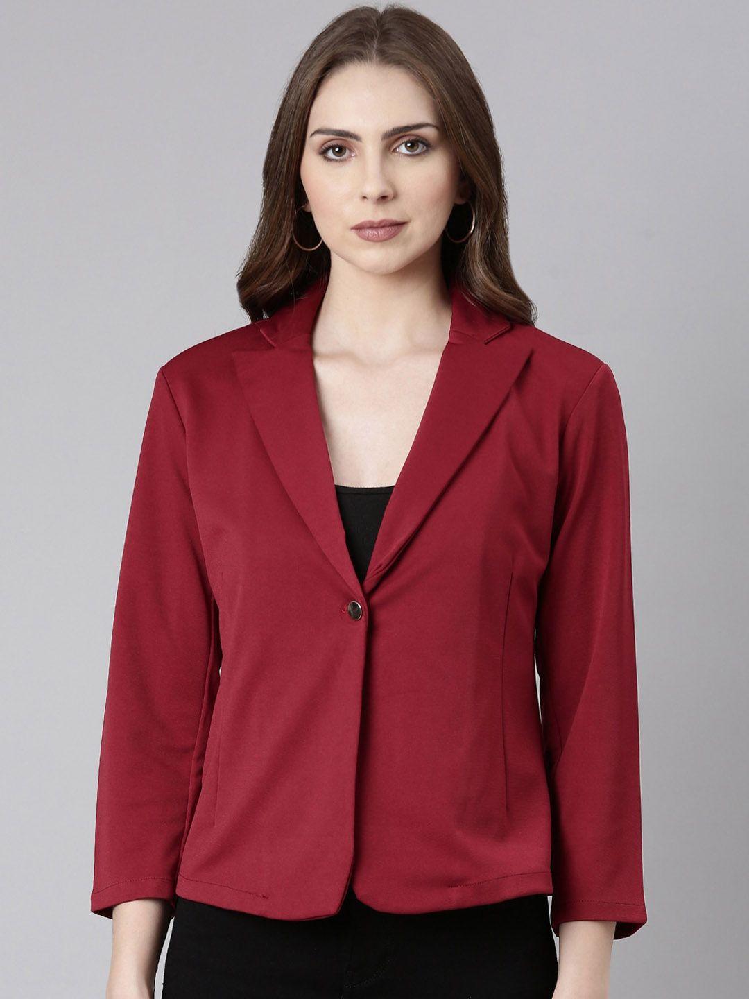 showoff notched lapel single breasted blazer